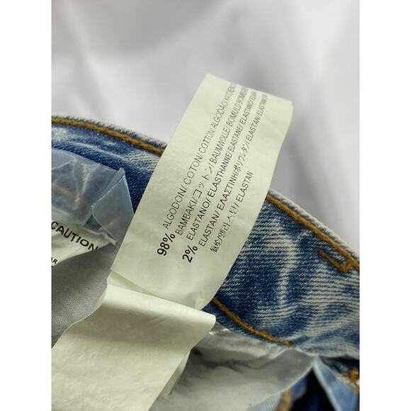 ZARA Men’s Light Blue Wash Denim Distressed Slim-Leg Button-Fly Jean SZ 32 - Picture 11 of 12